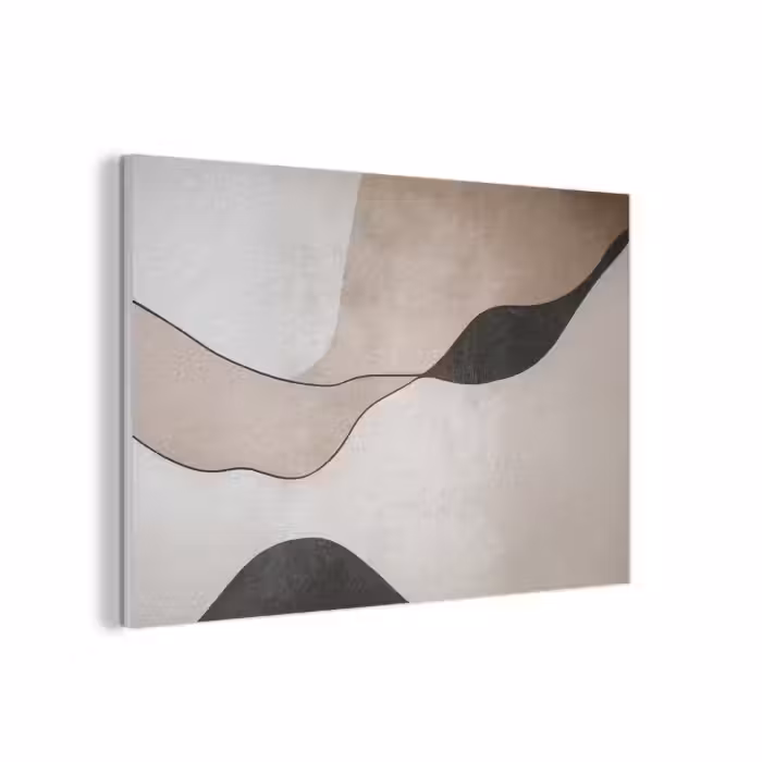Akoestisch schilderij - Contourlijnen - Abstracte landschap
