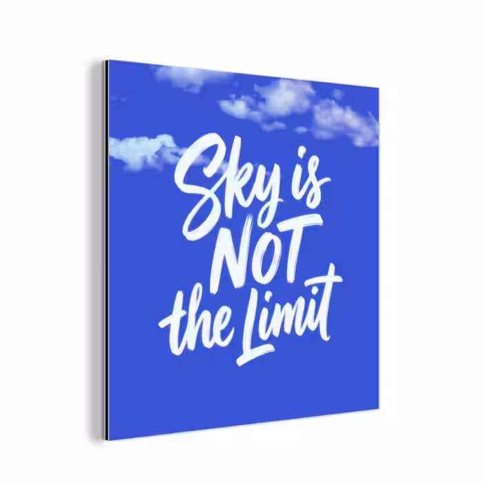 Aluminium schilderij - Sky is not the limit - Blauwe lucht - Wolken