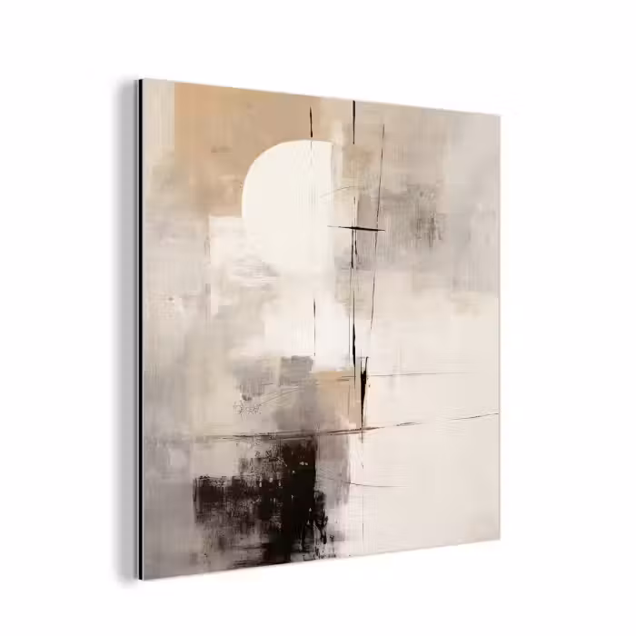 Aluminium schilderij - Abstract - Kunst - Grijs