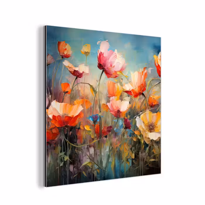 Aluminium schilderij - Bloemen - Watercolor - Kunst - Botanisch - Natuur