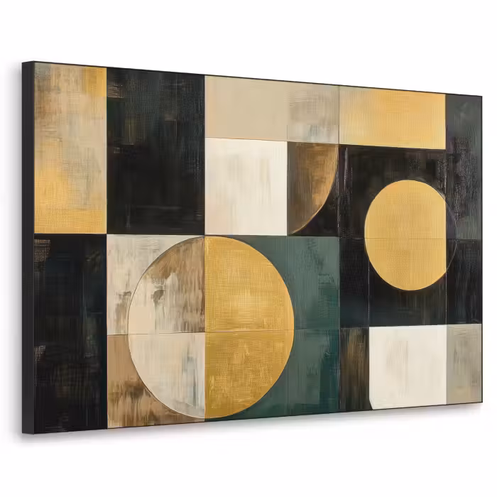 Art Frame - Abstract - Goud - Brons - Vormen - Geometrisch