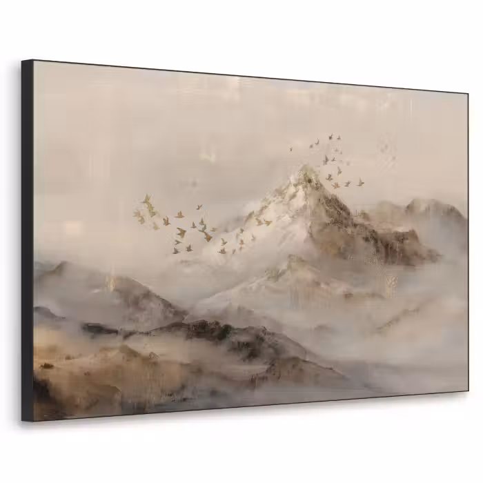 Art Frame - Berglandschap - Mist  - Penseelstreken