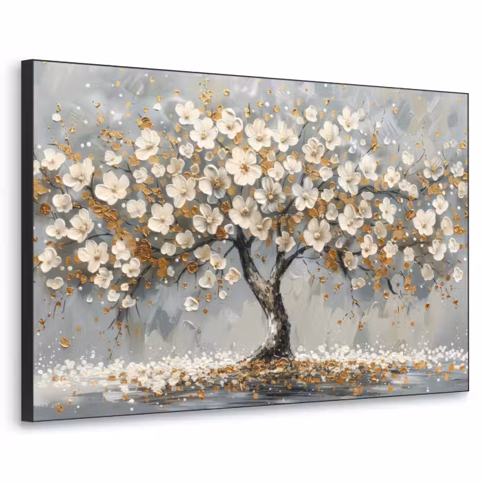 Art Frame - Boom - Goud - Bloemen - Abstract - Kunst