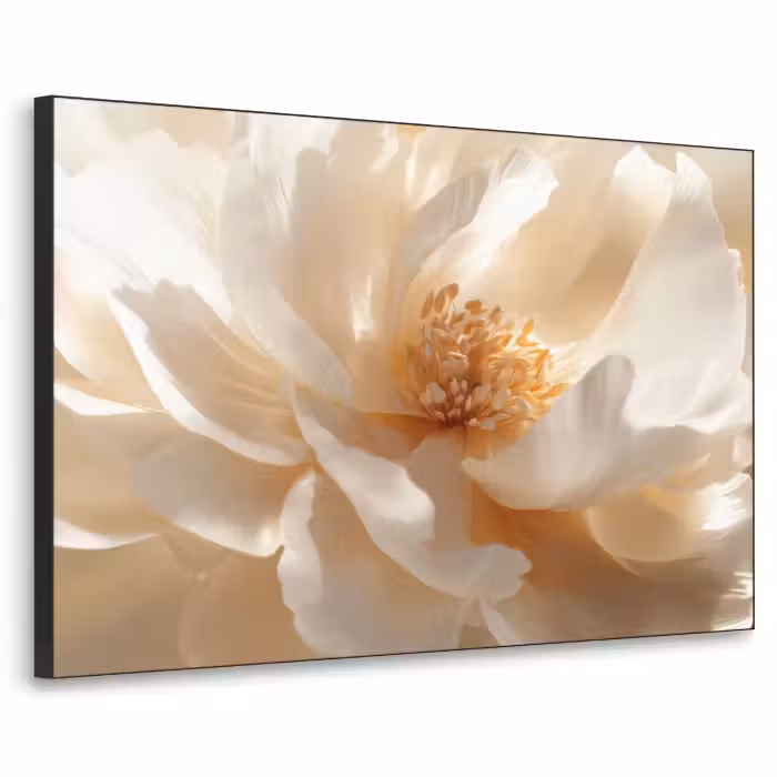 Art Frame - Close up - Pioenroos - Wit