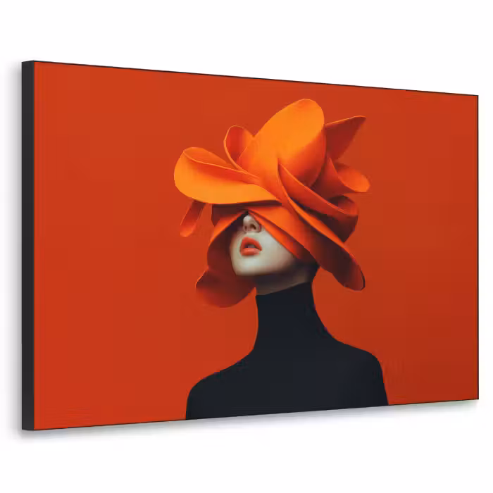 Art Frame - Oranje - Hoed - Vrouw