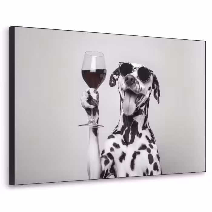 Art Frame - Zonnebril - Dalmatiër - Wijnglas - Tong