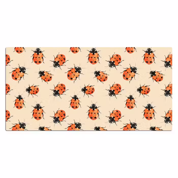Bureau onderlegger - Lieveheersbeestjes - Patroon - Rood