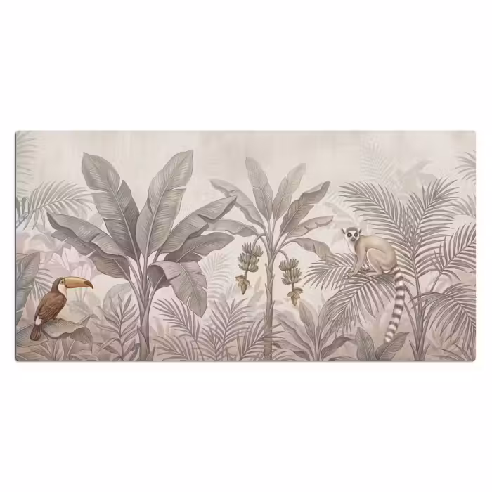 Bureau onderlegger - Natuur - Jungle - Ringstaartmaki - Bruin