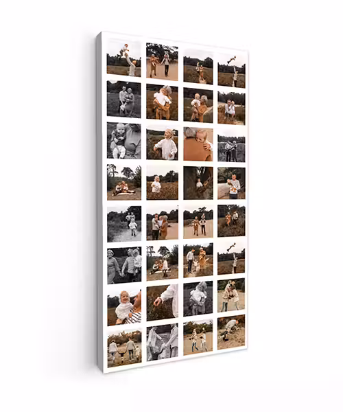 Canvas collage - Staand - 32 foto's
