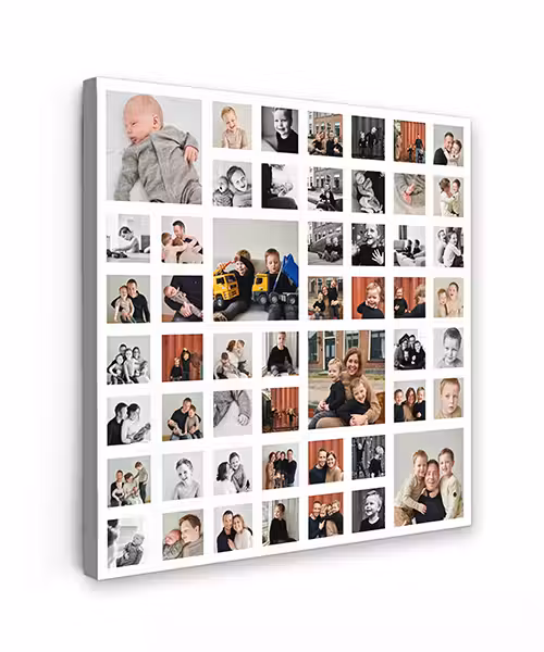 Canvas collage - Vierkant - 52 foto's