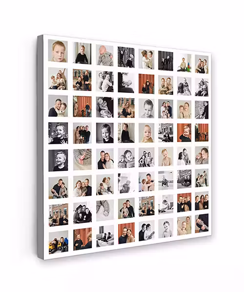 Canvas collage - Vierkant - 64 foto's