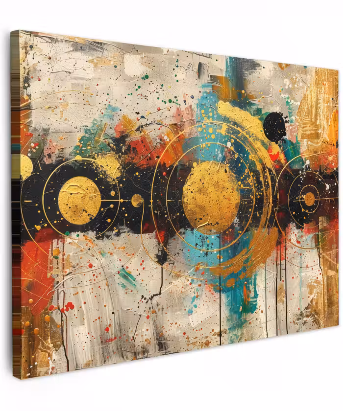 Canvas schilderij - Abstract - Kunst - Goud - Modern