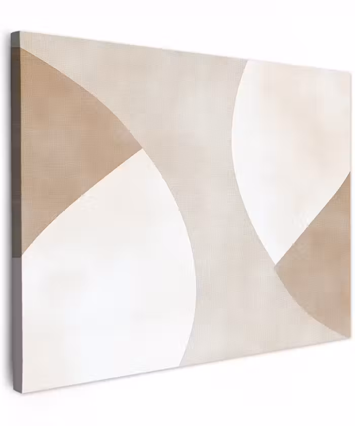 Canvas schilderij - Bruin - Japandi - Abstract