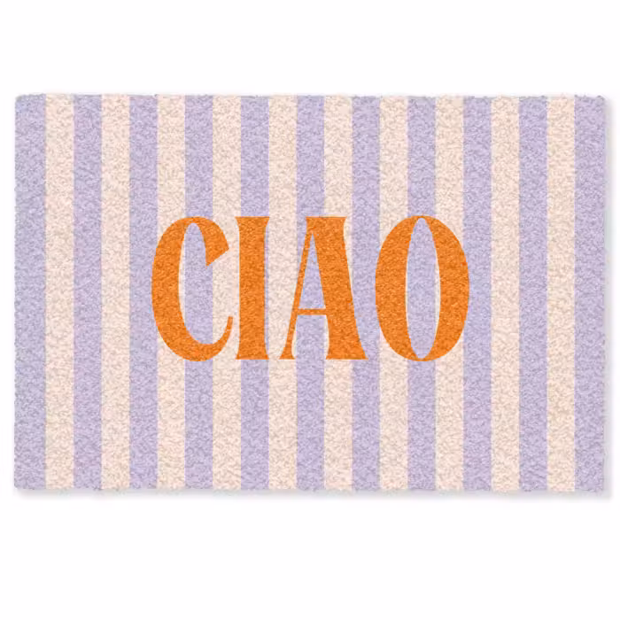 Deurmat - Ciao - Quote - Pastel - Strepen