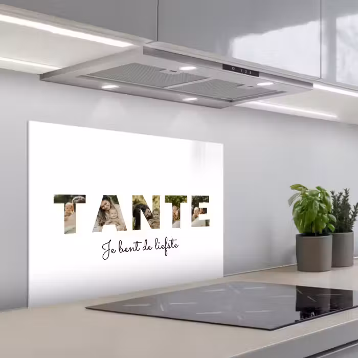 Gepersonaliseerd spatscherm - Tante - Lettercollage