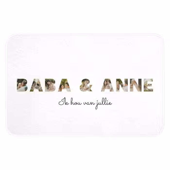 Badmat - Baba & Anne - Lettercollage
