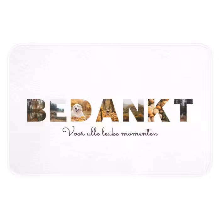 Badmat - Bedankt - Lettercollage
