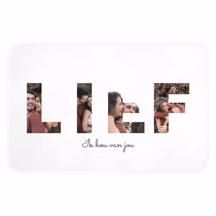 Badmat - Lief - Lettercollage