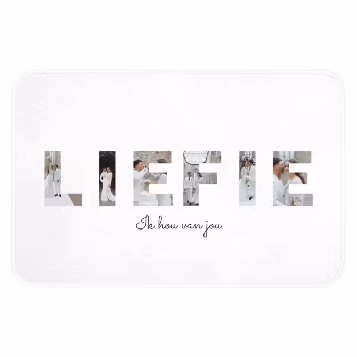 Badmat - Liefie - Lettercollage