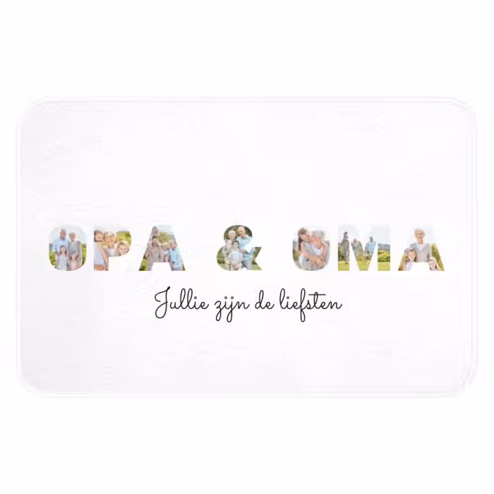 Badmat - Opa & Oma - Lettercollage