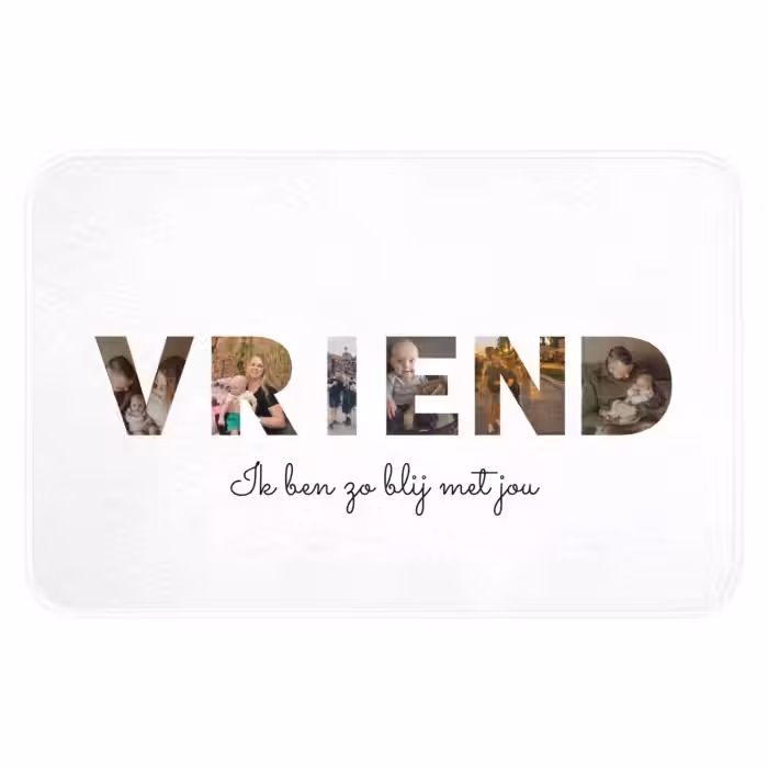 Badmat - Vriend - Lettercollage