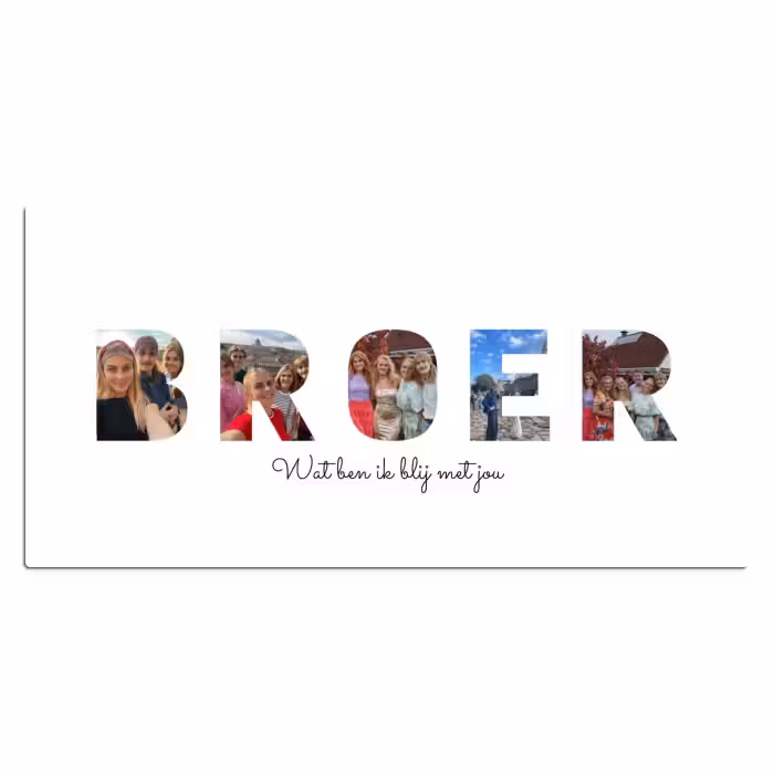 Gepersonaliseerde bureau onderlegger - Broer - Lettercollage