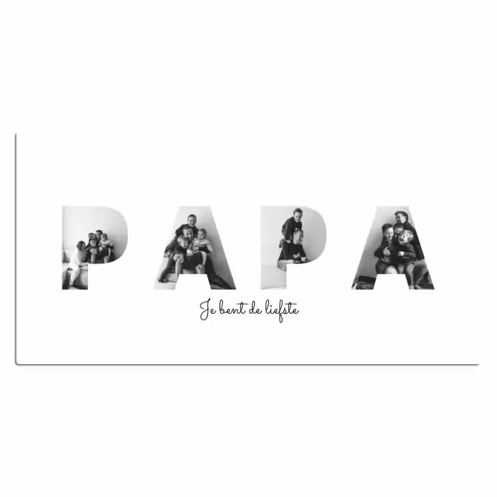 Gepersonaliseerde bureau onderlegger - Papa - Lettercollage