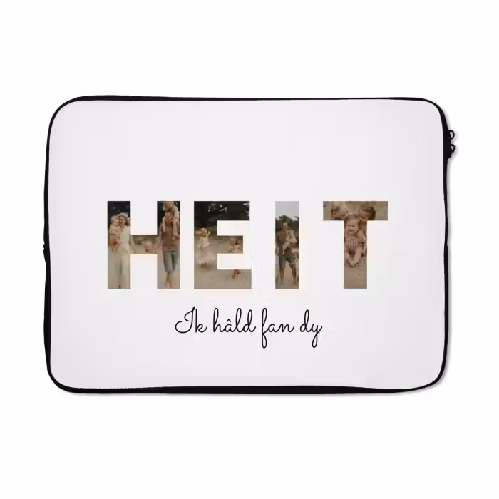 Gepersonaliseerde laptophoes - Heit - Lettercollage