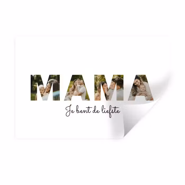 Gepersonaliseerde muursticker - Mama - Lettercollage