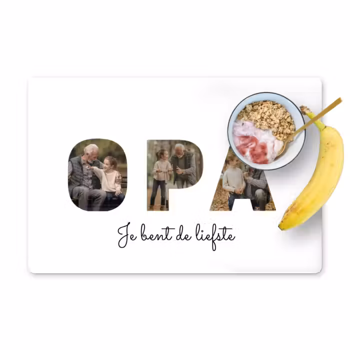 Gepersonaliseerde placemat - 6 stuks -  Opa - Lettercollage