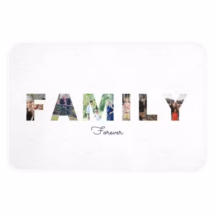 Gepersonaliseerde WC Mat - Family - Lettercollage