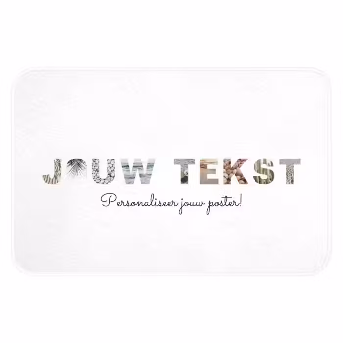 Gepersonaliseerde WC Mat - Jouw Tekst - Lettercollage