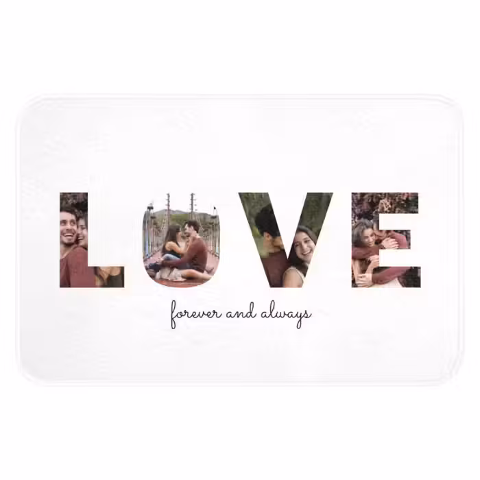 Gepersonaliseerde WC Mat - Love - Lettercollage
