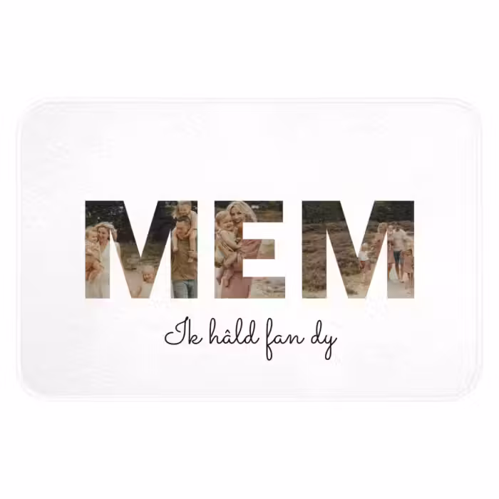 Gepersonaliseerde WC Mat - Mem - Lettercollage