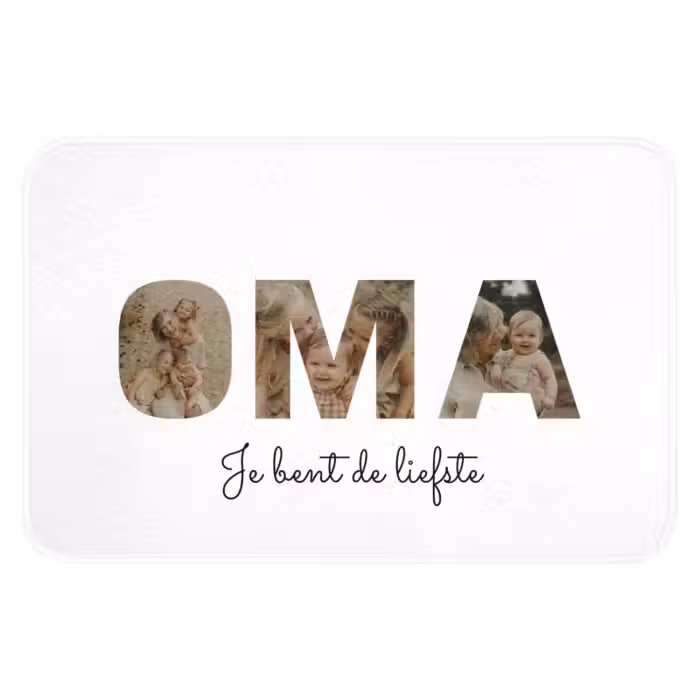 Gepersonaliseerde WC Mat - Oma - Lettercollage