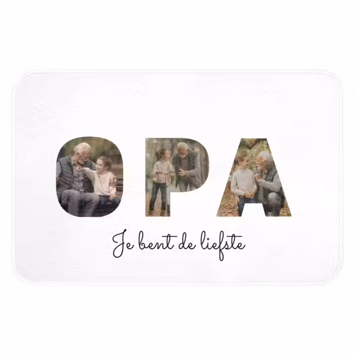 Gepersonaliseerde WC Mat - Opa - Lettercollage