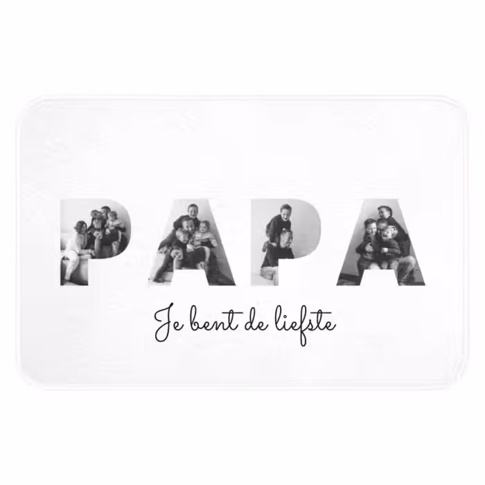 Gepersonaliseerde WC Mat - Papa - Lettercollage