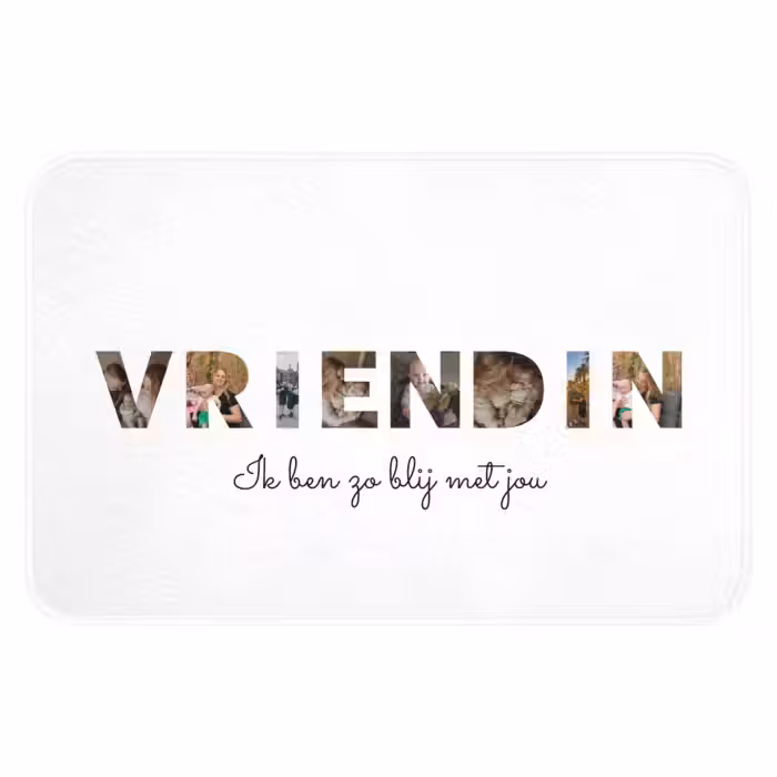 Gepersonaliseerde WC Mat - Vriendin - Lettercollage