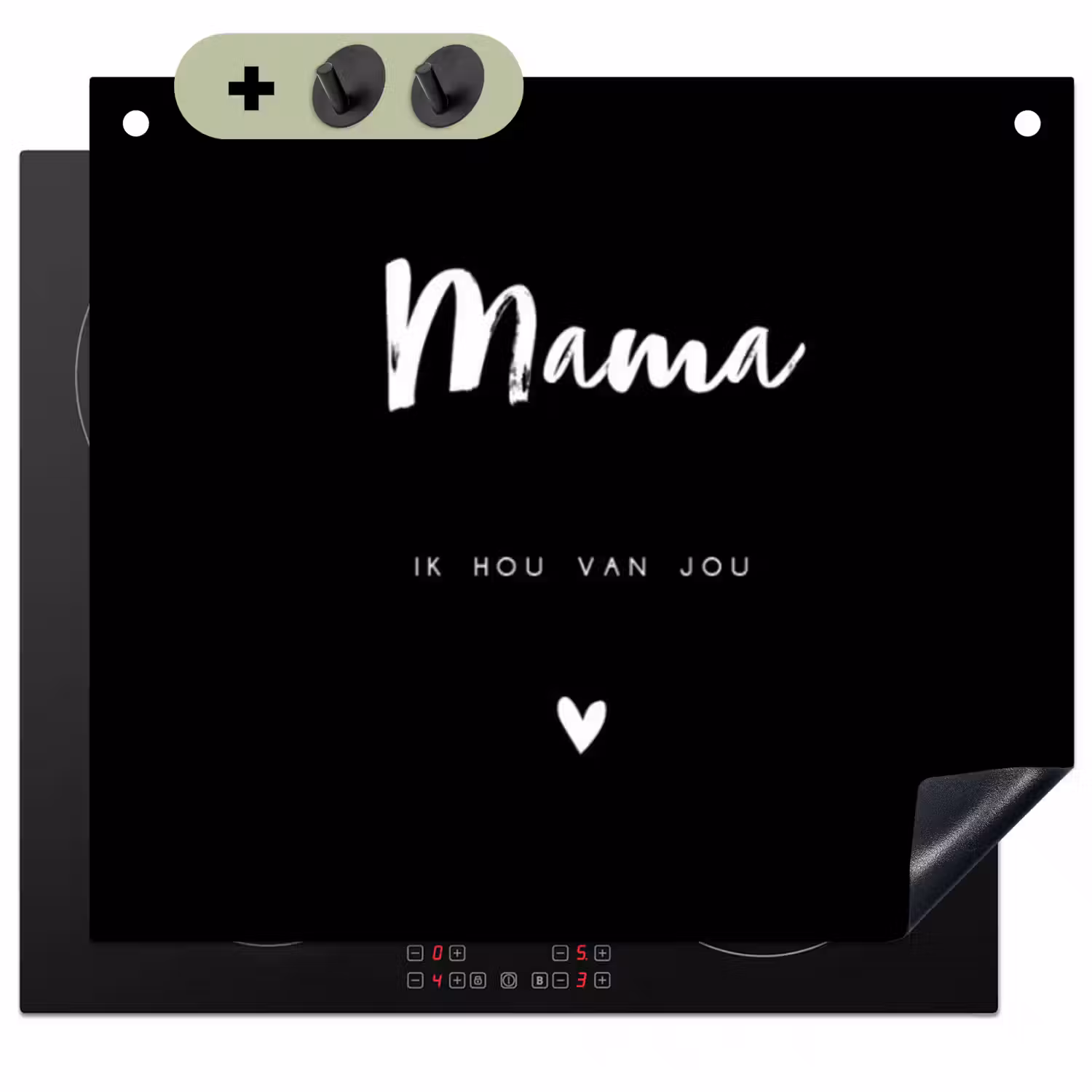 2 in 1 Inductie beschermer - Mama met tekst