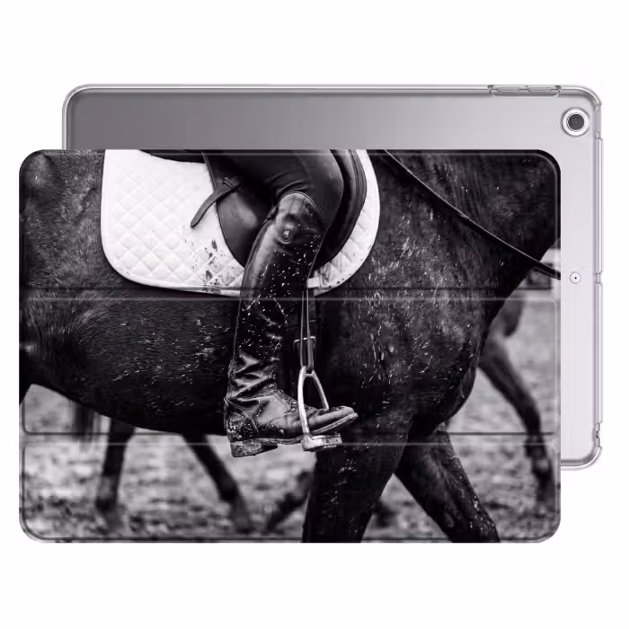 iPad hoes - Paard - Sport - Zwart - Wit