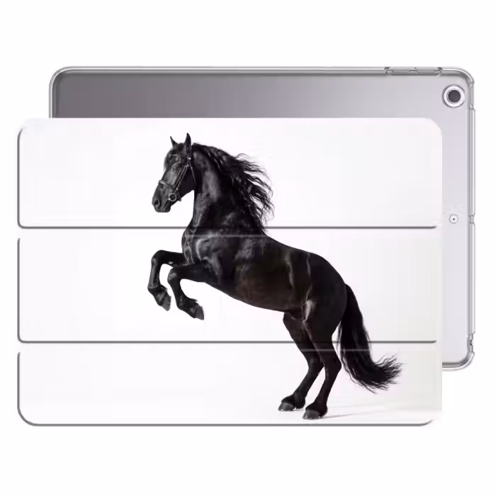 iPad hoes - Zwart - Paard - Portret