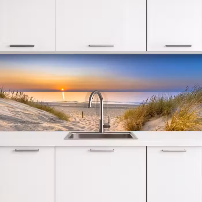 Keuken achterwand - Duin - Zonsondergang - Horizon - Strand - Gras