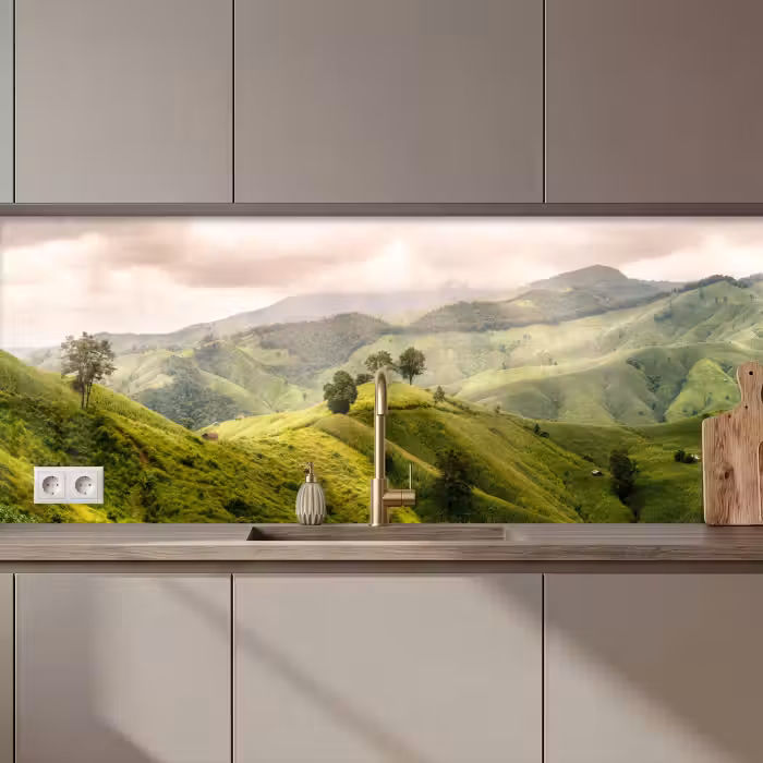 Keuken achterwand - Landschap - Heuvels - Groen