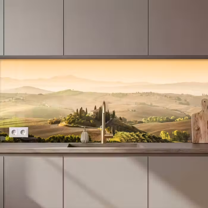 Keuken achterwand - Landschap - Toscane - Ochtendlicht