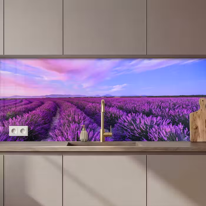 Keuken achterwand - Lavendel - Paars - Bloemen - Natuur