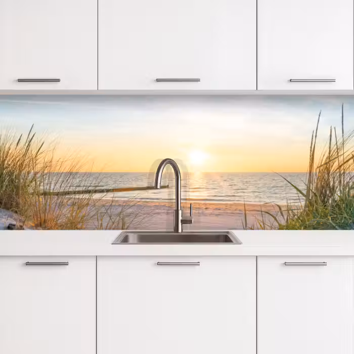 Keuken achterwand - Strand - Zon - Duin - Gras - Zand - Horizon