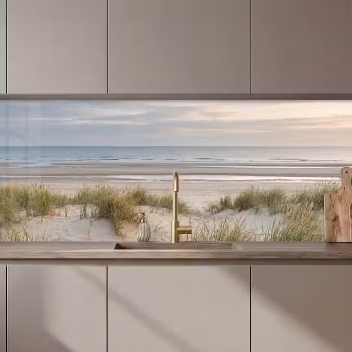 Keuken achterwand - Zandstrand - Bewolkt - Duinen