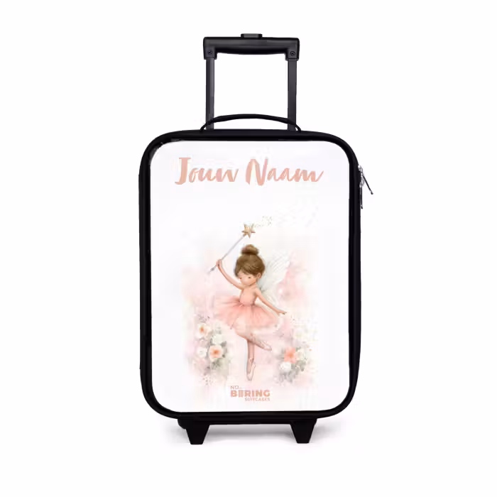 Kinderkoffers met naam - Ballerina fee in roze