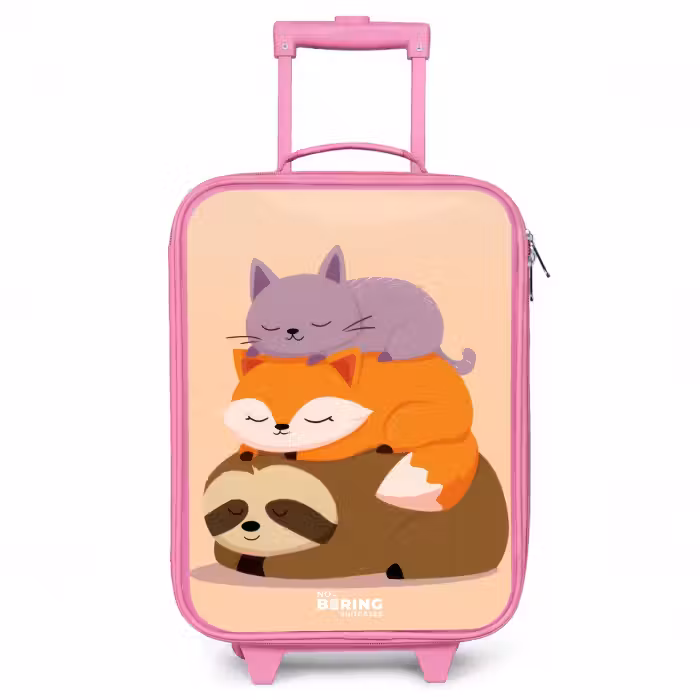Kinderkoffer - Roze - Dieren - Slapen - Samen