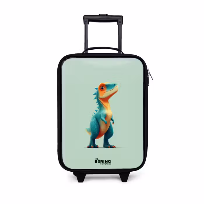 Kinderkoffer - Dino - Dier - Groen - Oranje